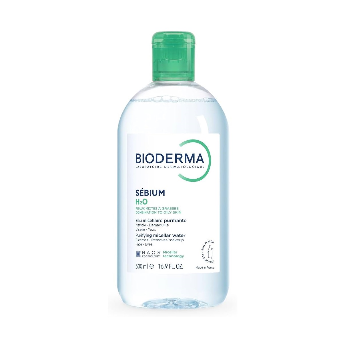 BIODERMA 貝德瑪控油卸妝潔膚水(綠) 500ML