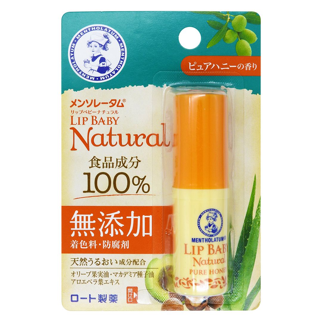 MENTHOLATUM 曼秀雷敦 LIP BABY 無添加保濕潤唇膏 – 蜜糖味 4G