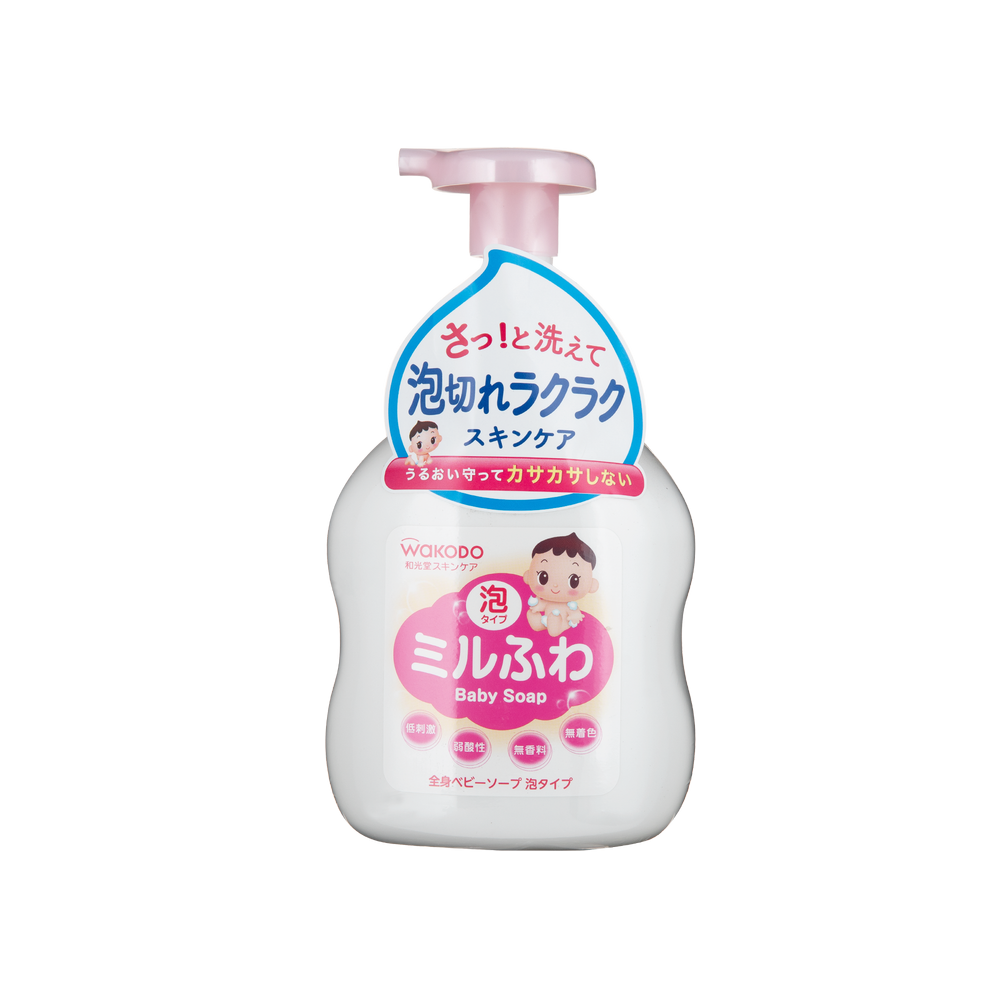 WAKODO 和光堂嬰兒全身沖涼泡泡 450ML(泵裝)